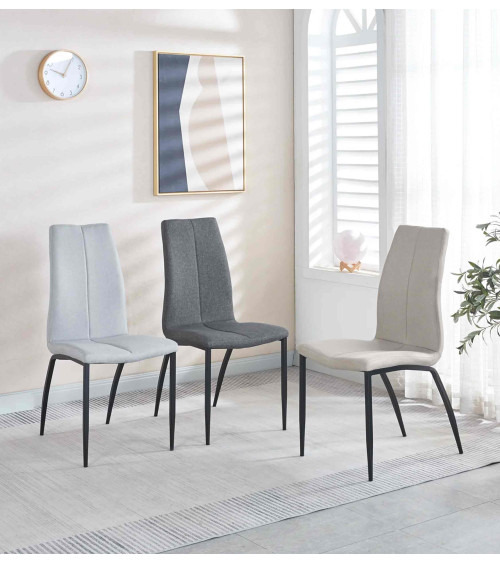 Pack 4 sillas tapizadas INGRID