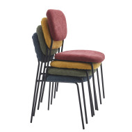 Pack 4 sillas Tull – Apilables, tapizadas y modernas