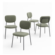 Pack 4 sillas Tull – Apilables, tapizadas y modernas