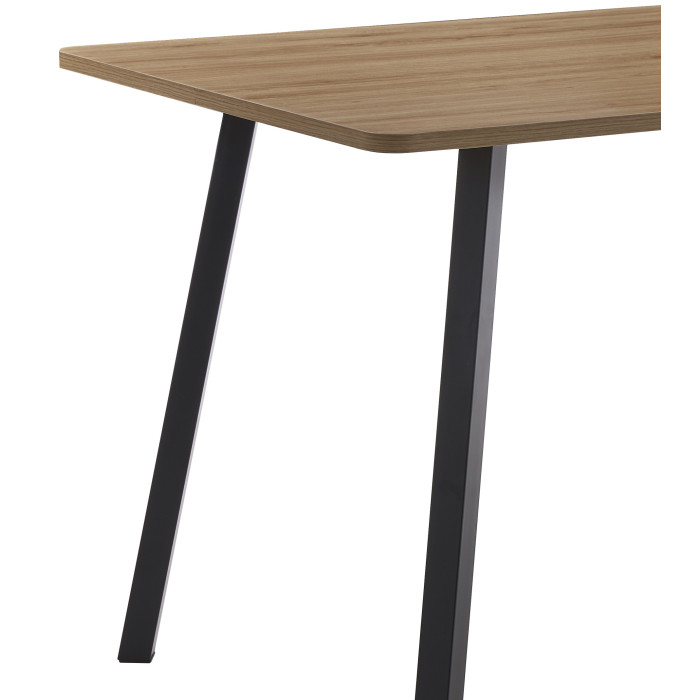 Mesa comedor Emma – Roble y metal negro | Moderna y funcional