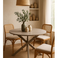 Mesa redonda BLAKE – Estilo industrial para comedor o cocina