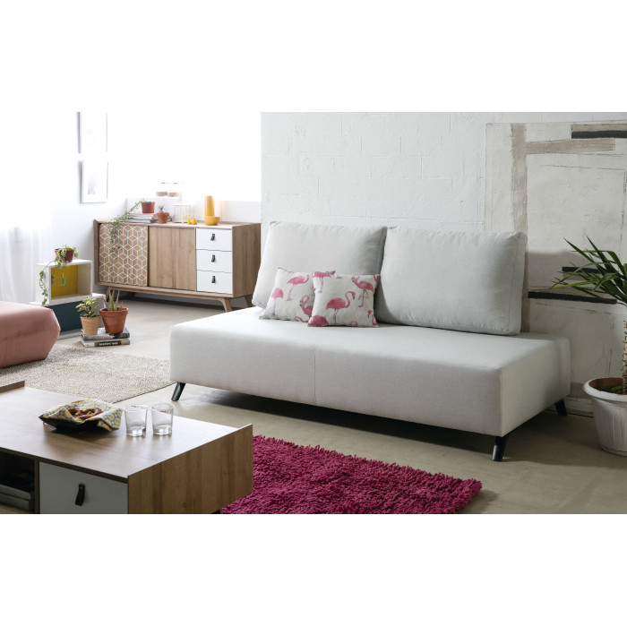 Sofá Cama infantil-juvenil con estampado de flamencos