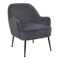 Butaca de terciopelo AMBERES con pata negra o dorada | Cambia Tus Muebles