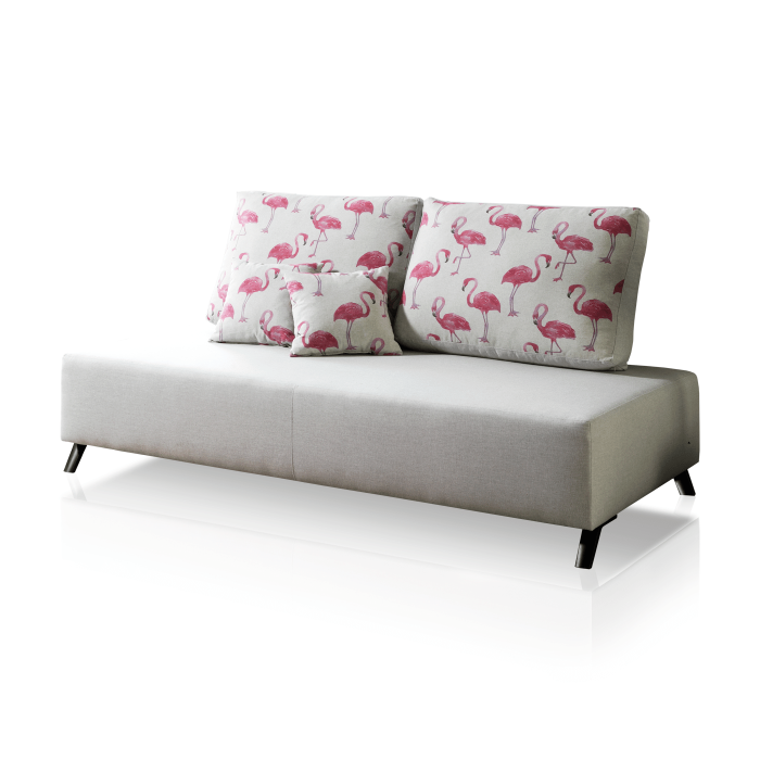 Sofá Cama infantil-juvenil con estampado de flamencos