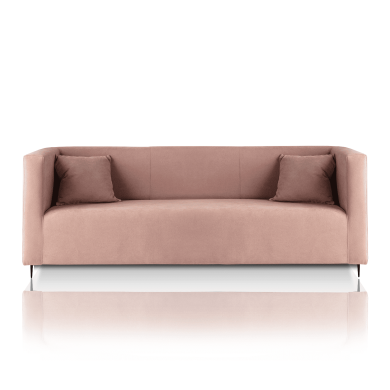 Sofá 3 plazas terciopelo rosa Happiness Pink | Cambia Tus Muebles