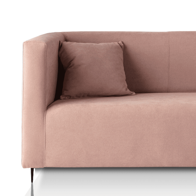 Sofá 3 plazas terciopelo rosa Happiness Pink | Cambia Tus Muebles