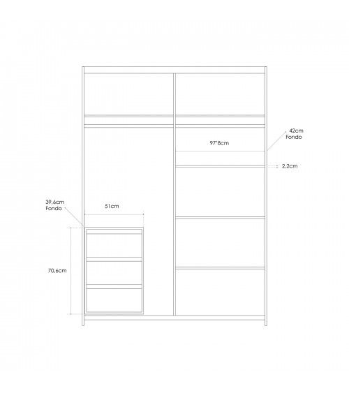 interior armario estantes