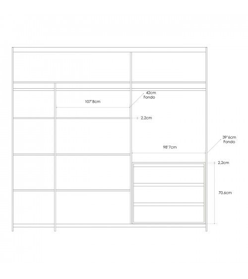 estante interior armario