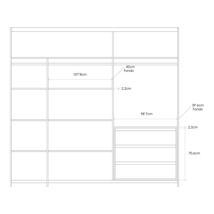 estante interior armario