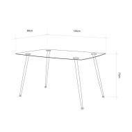 Mesa de cristal VARSOVIA