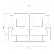 Sofá relax 2 plazas REIMON, sofá reclinable