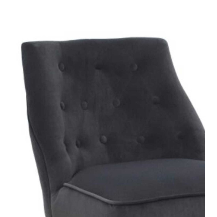 Butaca terciopelo Mary, con patas de madera