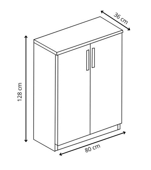 Zapatero CUBE con dos puertas y mucho almacenaje