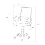 Silla de escritorio tapizada Maya, con tejido 3D