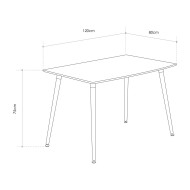 Mesa comedor rectangular NÓRDICA
