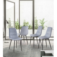 Sillas comedor terciopelo DENMARK - Pack 4 Uds.