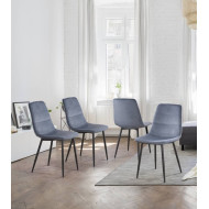 Sillas comedor terciopelo DENMARK - Pack 4 Uds.