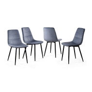 Sillas comedor terciopelo DENMARK - Pack 4 Uds.