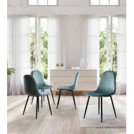 Sillas de comedor de terciopelo SWEDEN - Pack 4 Uds.