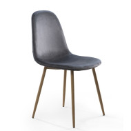 Sillas de comedor de terciopelo SWEDEN - Pack 4 Uds.