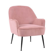 Butaca de terciopelo AMBERES con pata negra o dorada | Cambia Tus Muebles