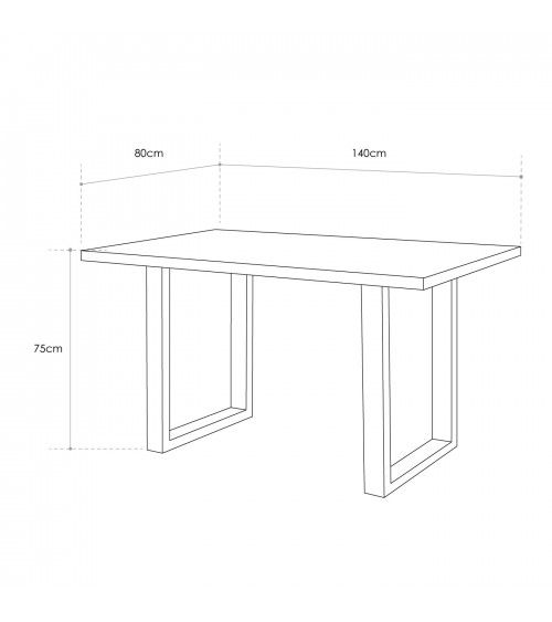 Mesa comedor industrial pata 'U' DERBY