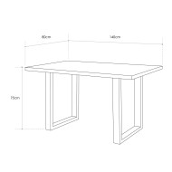 Mesa comedor industrial pata 'U' DERBY