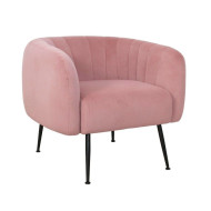 Butaca moderna terciopelo rosa TELMA