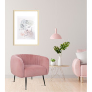 Butaca moderna terciopelo rosa TELMA