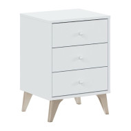 Mesita de noche blanca nórdica CANDY