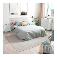 Mesita de noche blanca nórdica CANDY