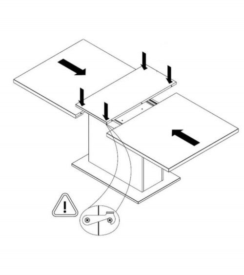 Mesa comedor extensible pata central THEO
