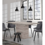 Mesa comedor extensible pata central THEO