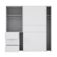 Armario ropero 200 cm puertas correderas + cajonera integrada WINTER2