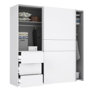 Armario ropero 200 cm puertas correderas + cajonera integrada WINTER2