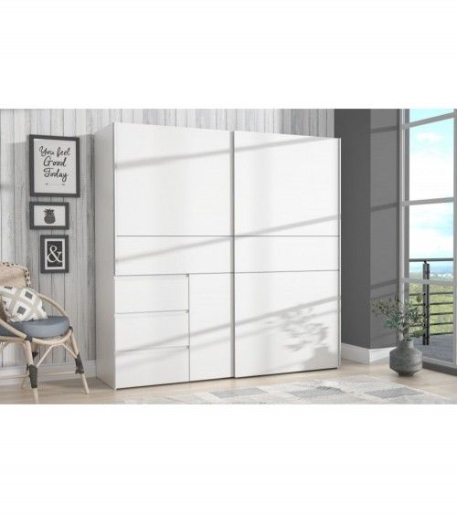 Armario ropero 170 cm puertas correderas + cajonera WINTER2