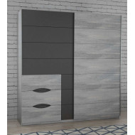 Armario 200 puertas correderas + cajonera SATURN | Cambia Tus Muebles