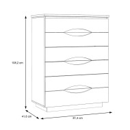 Sinfonier 6 cajones con luces led SATURN