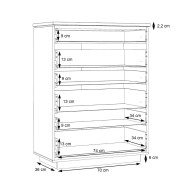 Sinfonier 6 cajones con luces led SATURN