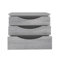 Mesita de noche 3 cajones con luces led SATURN