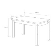 Mesa comedor fija 140 cm DORIAN