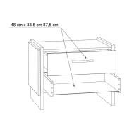 Mesita de noche 2 cajones estilo industrial FRANK