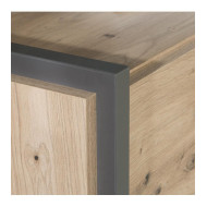 Mesita de noche 2 cajones estilo industrial FRANK