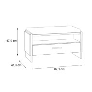 Banco recibidor FRANK de estilo industrial