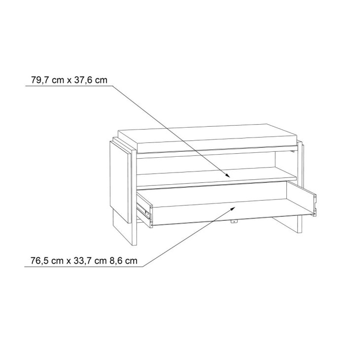 Banco recibidor FRANK de estilo industrial