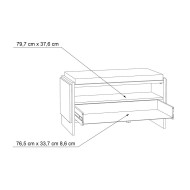 Banco recibidor FRANK de estilo industrial