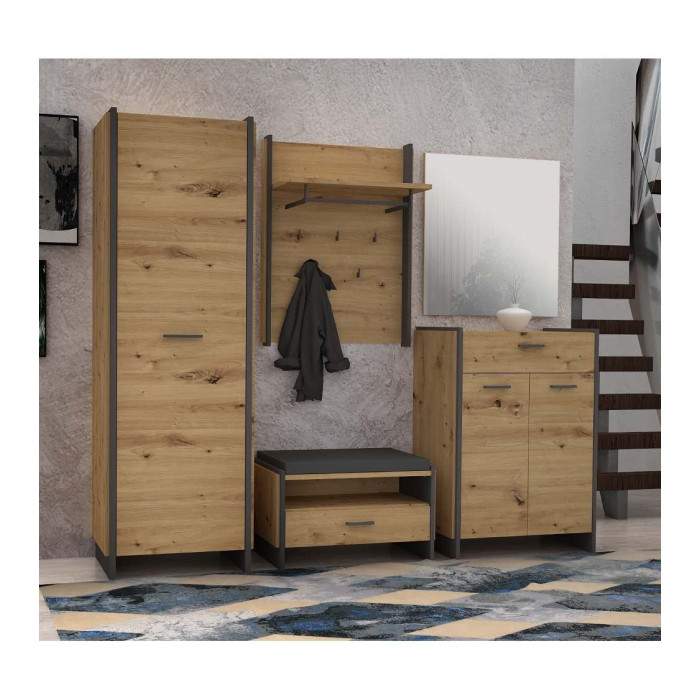 Banco recibidor FRANK de estilo industrial