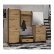 Banco recibidor FRANK de estilo industrial