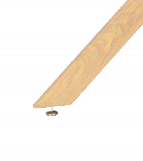 Mesa comedor redonda de cristal DAN patas cruzadas