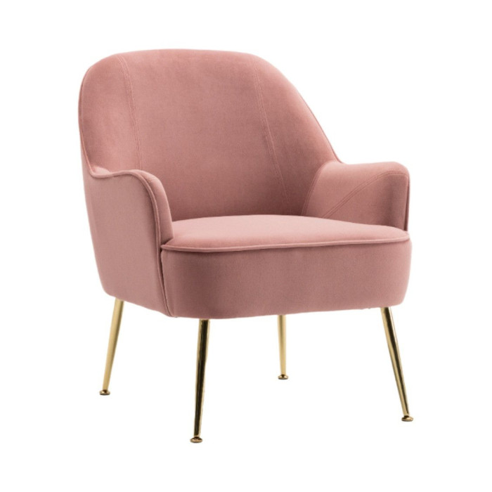 Butaca de terciopelo AMBERES con pata negra o dorada | Cambia Tus Muebles